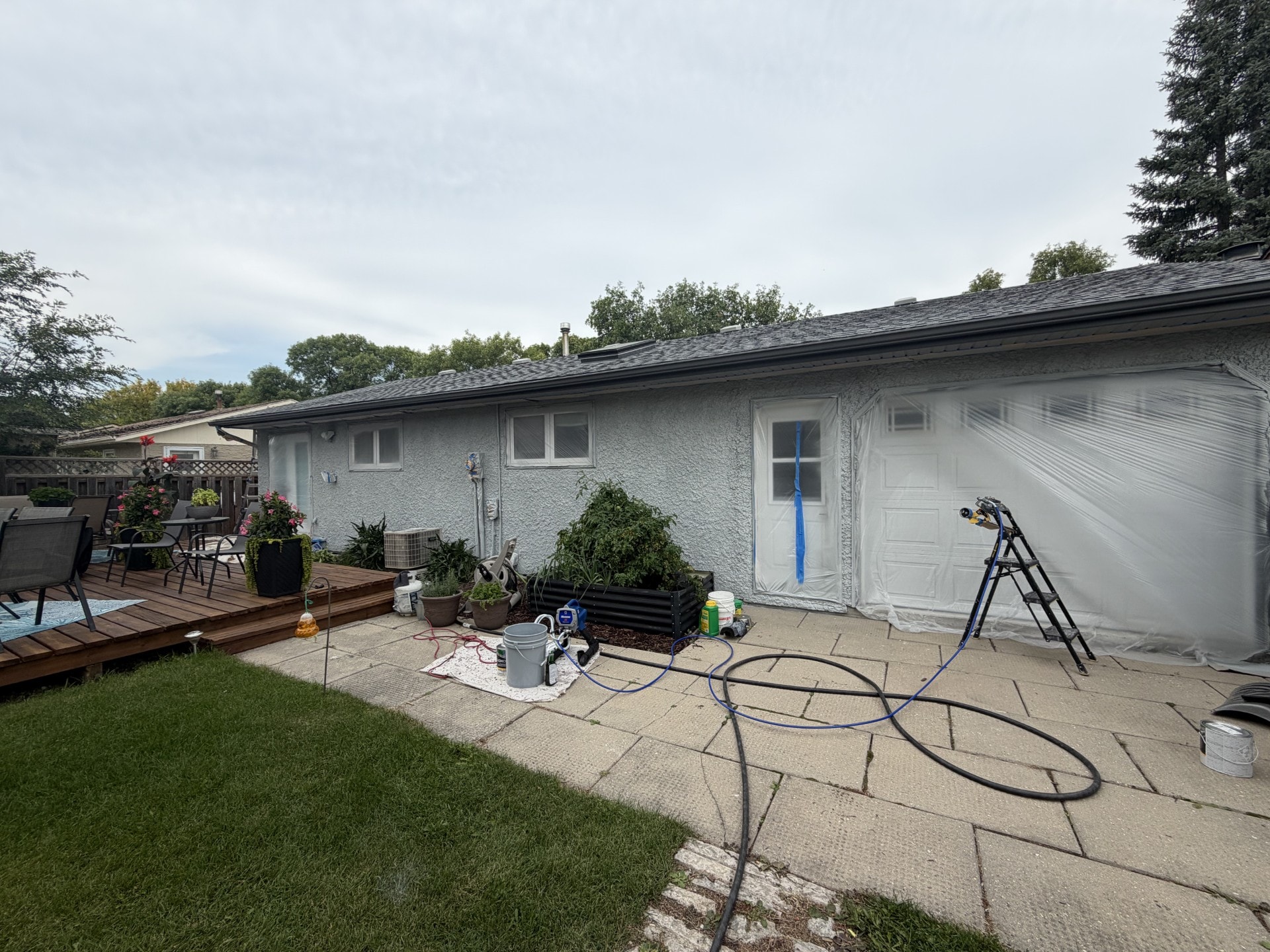 Exterior House Painting — In Progress